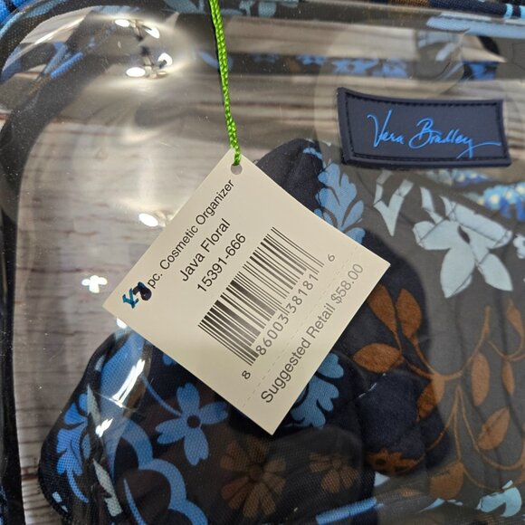 #259 Vera Bradley 4-Piece Cosmetic Organizer Set – Java Floral – NWT - Picture 3 of 8